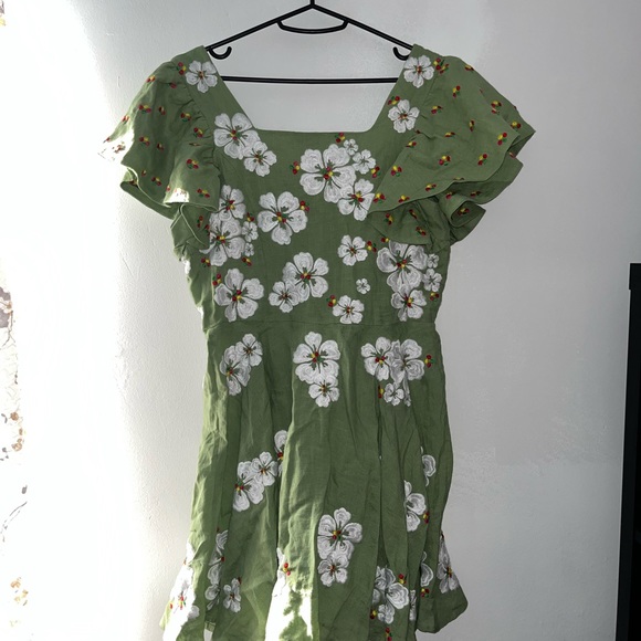 ALL THINGS MOCHI KAY DRESS GREEN FLORAL Size Small - Picture 12 of 14